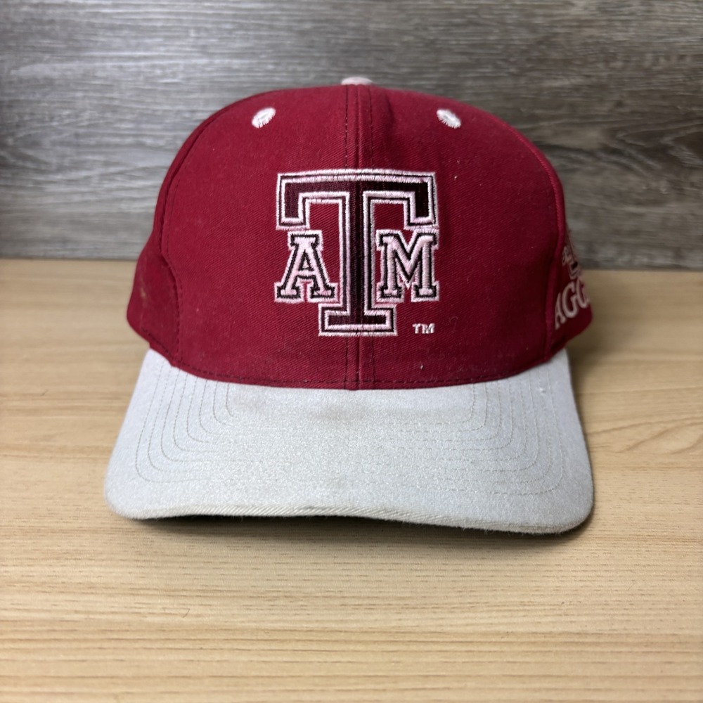VINTAGE Texas A&M Aggies Hat Cap Snap Back Mens College‎ Football NCAA 90s